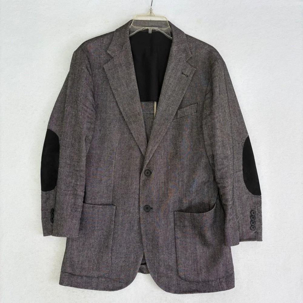 Banana Republic Blazer 38R Slim Lanificio F.Lli Balli Linen Wool Unstructured
